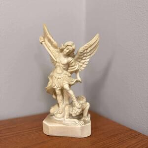 L.Toni Saint St Michael Archangel Defeated Lucifer Greek Sculpture Figure 9 INCH